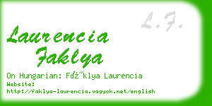 laurencia faklya business card